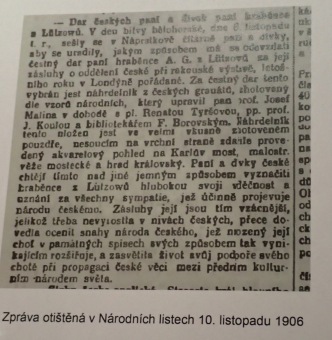 16.1. 2016 Vzpomínkový akt Vamberk - Dr. František Lützow (*1849 - +1916)  - 100 let od úmrtí.