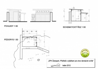 Záměr vybudování přístřeší - chlívku pro chov zvířat