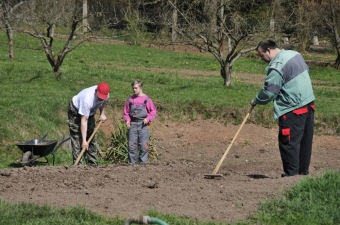 Zahradnictví - aktivizační centrum - jarní práce 2016
