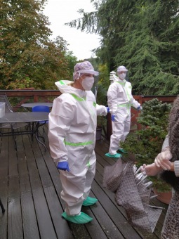 Odběr vzorků na terst COVID-19 dne 6.10. 2020