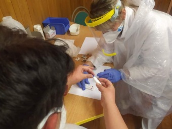 Opakovaní preventivní vyšetření zaměstnanců - rapid test  - zahájeno 12.4. 2020