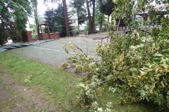 Škody v Arboretu Žampach po noční bouři dne 8.7.2015