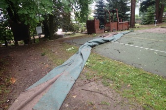 Škody v Arboretu Žampach po noční bouři dne 8.7.2015