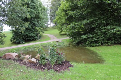 Žampach Arboretum - zámecká budova dolní park zachycení srážkových vod 2024