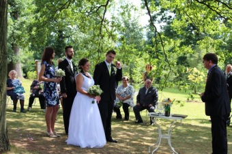 Svatební obřady v Arboretu Žampach - horní park (srpen 2018)