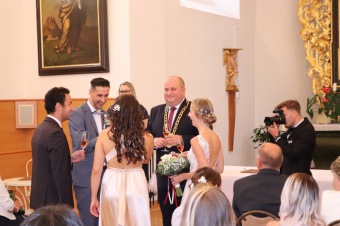 Svatební obřad v kapli - říjen 2020 - déšť