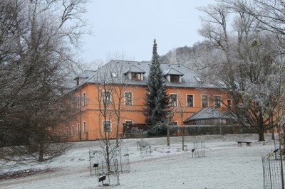 Žampach Arboretum - zámecká budova leden 2025