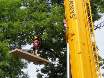 2023 Program dešťovka - průběh prací - montáž retenční nádrže 13.6. 2023