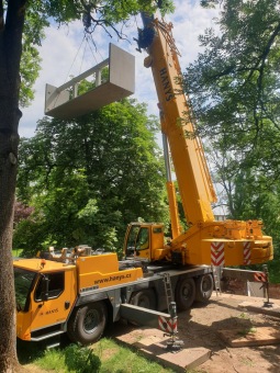 2023 Program dešťovka - průběh prací - montáž retenční nádrže 13.6. 2023