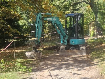 2025 Úprava centrální cesty horním parkem arboreta (10/25 - 04/26)