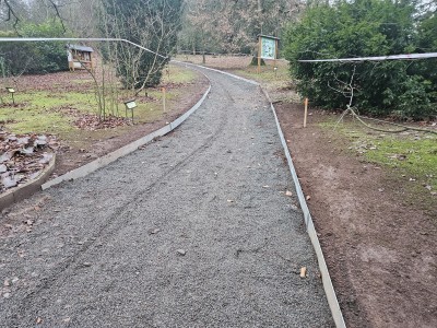 2025 Úprava centrální cesty horním parkem arboreta (10/25 - 04/26)