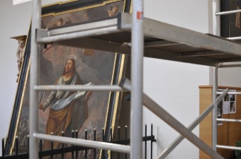 2013 - 2015 RESTAUROVÁNÍ OLTÁŘE z kaple sv.Bartoloměje, MgA.Blanka Valchářová, ak.mal. a rest.