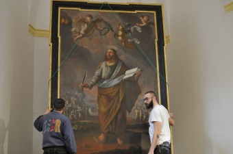 2013 - 2015 RESTAUROVÁNÍ OLTÁŘE z kaple sv.Bartoloměje, MgA.Blanka Valchářová, ak.mal. a rest.