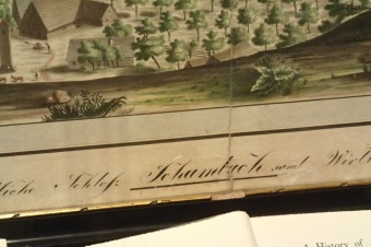 Zámecký areál Žampach - kolem roku 1840.