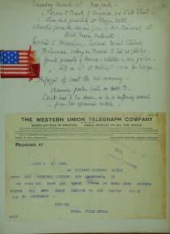 PŘEDNÁŠKOVÉ TURNÉ Františka Lützowa USA, 1912 (scan kroniky)