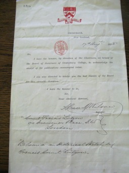 Archivní materiály - Dr. František Lützow