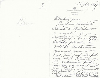 Archivní materiály - Dr. František Lützow